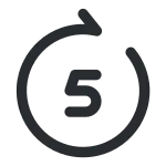 Forward 5 Seconds SVG Icon